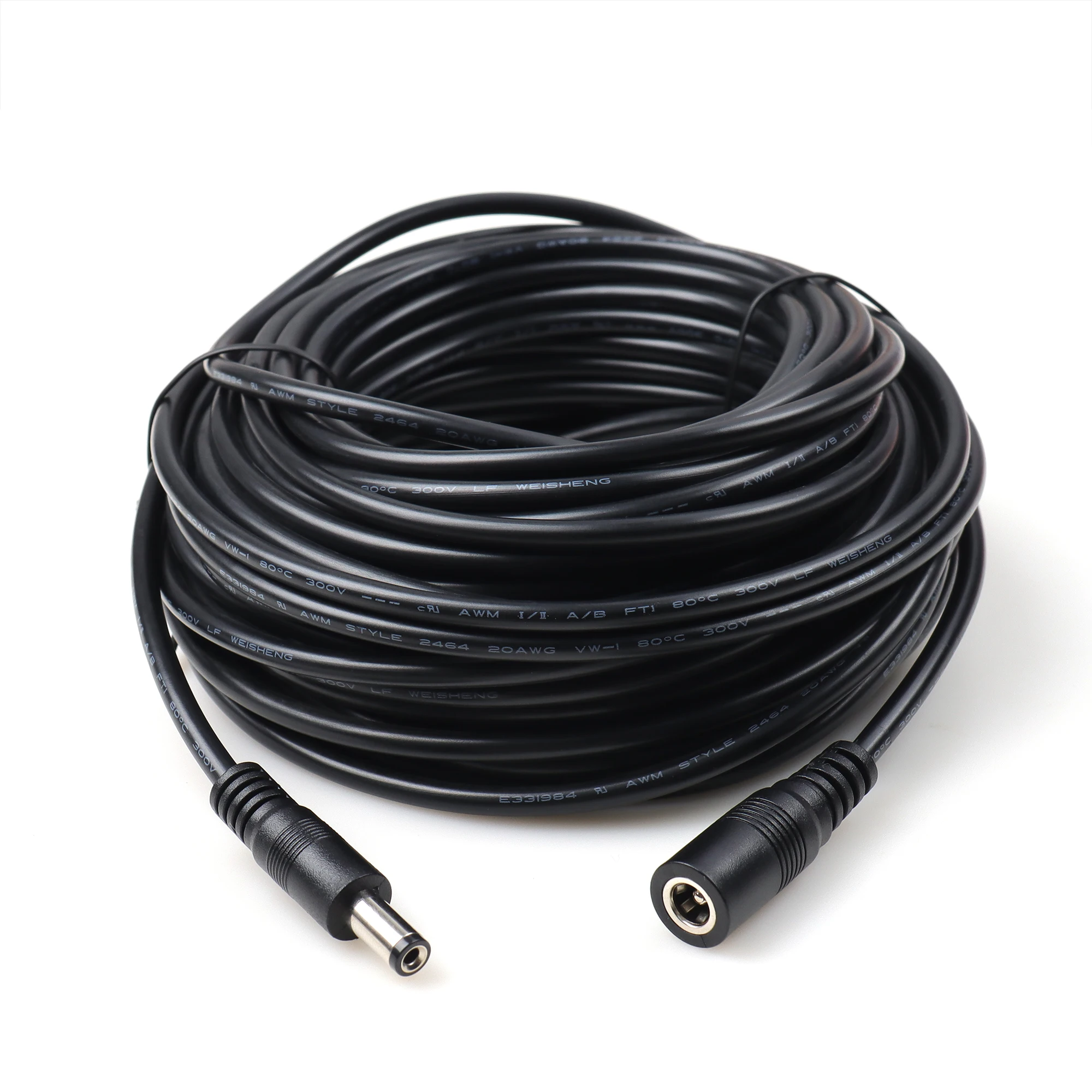 LANO DC-Stecker auf Buchse, 5,5 x 2,1 mm, Stromverlängerungskabel, 12 V, Verlängerungskabel für Überwachungskamera, CCTV, IP-Router, LED-Streifen Image