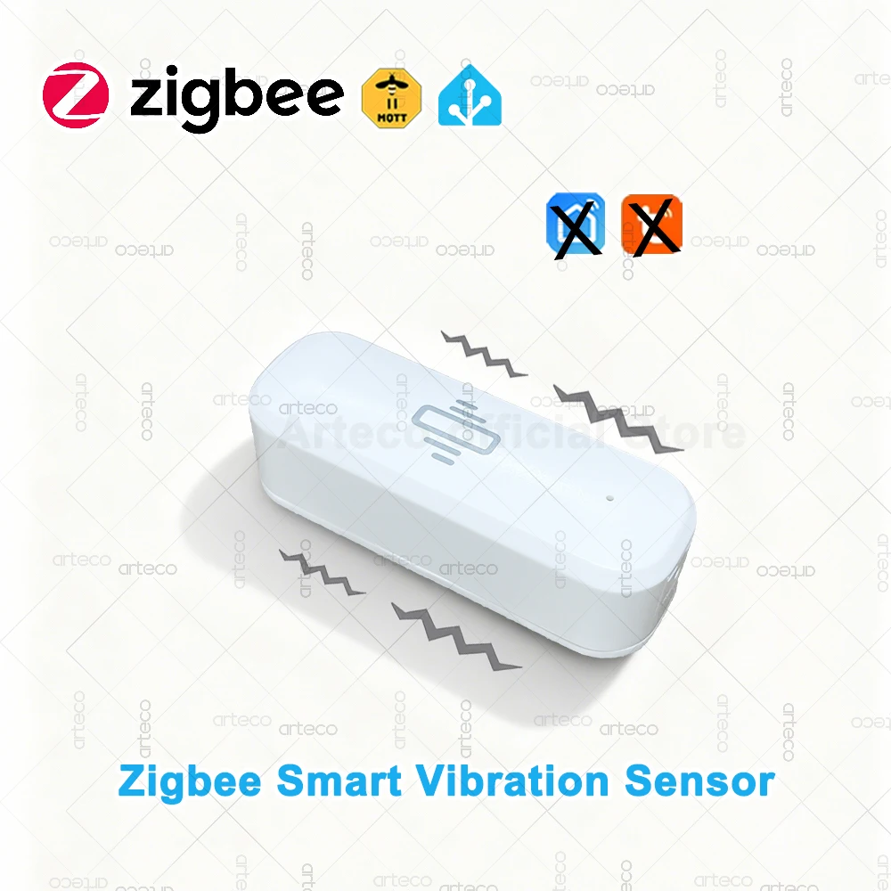 Smart ZigBee 3,0 Vibration Sensor Remote Monitor Home Security Schutz Motion Shock Alarm Unterstützung Zigbee2MQTT Home Assistant Image
