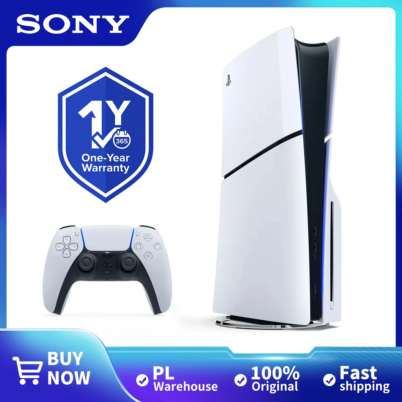 Sony Console Playstation 5 PS5 SllM 1 TB D Chassis Disc Drive Zpaedem NEUE EU-Version mit Herstellungsgarantien Image