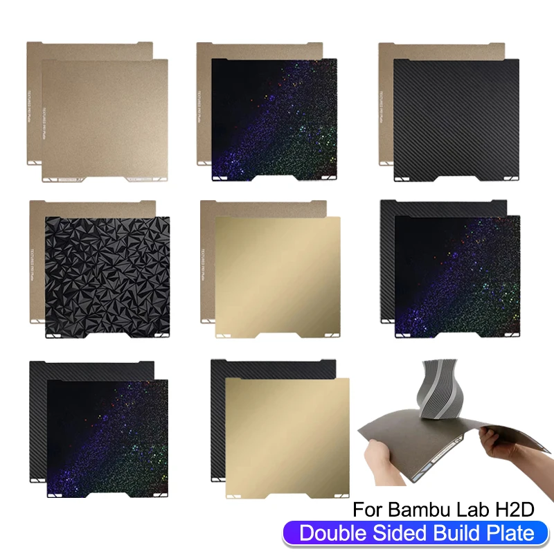 Für Bambu Lab H2d Bett Doppelseitige Bambulab Glatte Bauplatte 325x355mm Hiqh Qualität Für Bambu Lab H2D 3D Drucker Zubehör Image