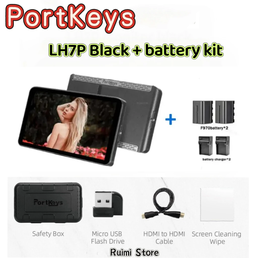 Portkeys LH7P 7-Zoll-4K-Monitor DSLR WiFi Bluetooth-Steuerkamera BMPCC SONY Weißer leichter tragbarer Studiomonitor Image