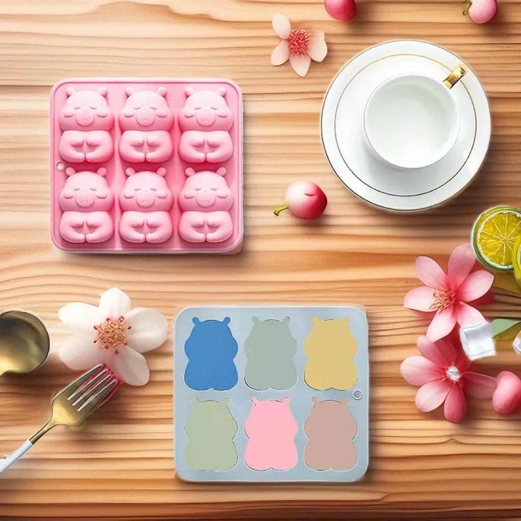 3D Capybara Silikon Form Lustige Cartoon Tier Fondant Kuchen Schokolade Form Eiswürfel Kuchen Gelee Seife Form Kuchen Dekorieren Werkzeuge Image