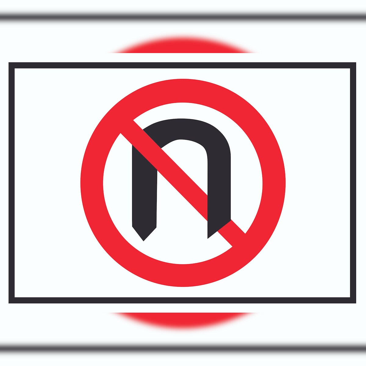 HB-Druck Wenden verboten Symbol Schild A5 (148x210mm) Image