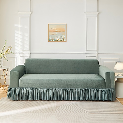 Rockförmiger, elastischer Jacquard-Sofabezug, dehnbarer Couchbezug, Ecksofabezug für L-förmige Sofas, geeignet für Wohnzimmer mit 1, 2, 3 oder 4 Sitzen Image