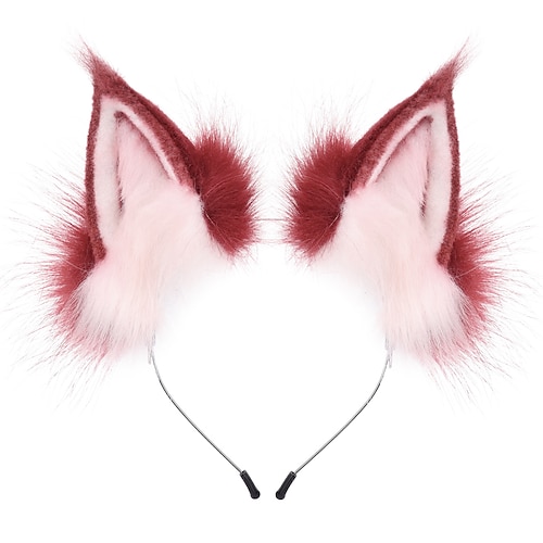 Karneval 2026 Katze roter Fuchs Luchs Karneval Stirnband Kopfbedeckung Tierdetektiv Cosplay-Kostüm Erwachsene Unisex Karneval Buchwoche Party Leistung Einfaches Karnevalskostüm Verkleiden Image