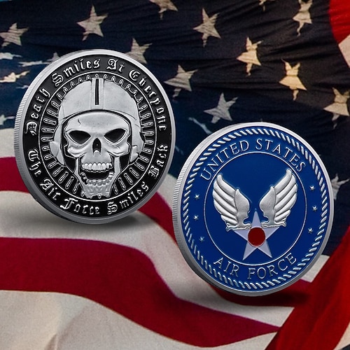 US-Luftwaffe Gedenkmünze – Vereinigte Staaten 250. Jubiläum Eisen Kunst Militär Herausforderung Münze Metall Sammlermedaille für Luftfahrer patriotische Geschenke Semiquincentennial Image