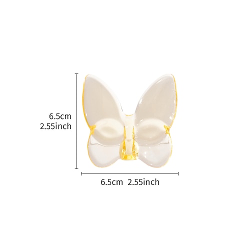 Schmetterlingsförmige Tischdekoration aus Acryl – mehrfarbige Schmetterlingsfigur, ideal für Partys, Veranstaltungen, Ausstellungsräume, Büros, Wohnzimmer, Arbeitszimmer und als Geschenk. Image