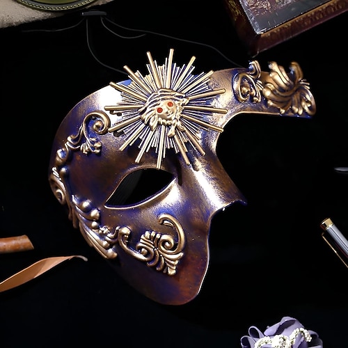 Karneval 2026 Karnevalsmaske Karneval Maske Venezianische Maske Phantom der Oper Steampunk Erwachsene Herren Halloween Karneval Karneval Party Maskerade Einfaches Karnevalskostüm Verkleiden Image