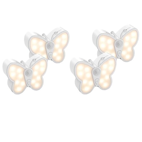 Bewegungsmelder-Nachtlicht, wiederaufladbares Akku-Nachtlicht mit 2 Farbtemperaturen, einstellbarer Helligkeit, magnetisches Nachtlicht für Kinder, Kleiderschrank, Flur, Treppe, Schlafzimmer Image