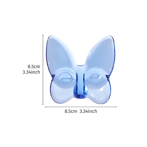 Schmetterlingsförmige Tischdekoration aus Acryl – mehrfarbige Schmetterlingsfigur, ideal für Partys, Veranstaltungen, Ausstellungsräume, Büros, Wohnzimmer, Arbeitszimmer und als Geschenk. Image