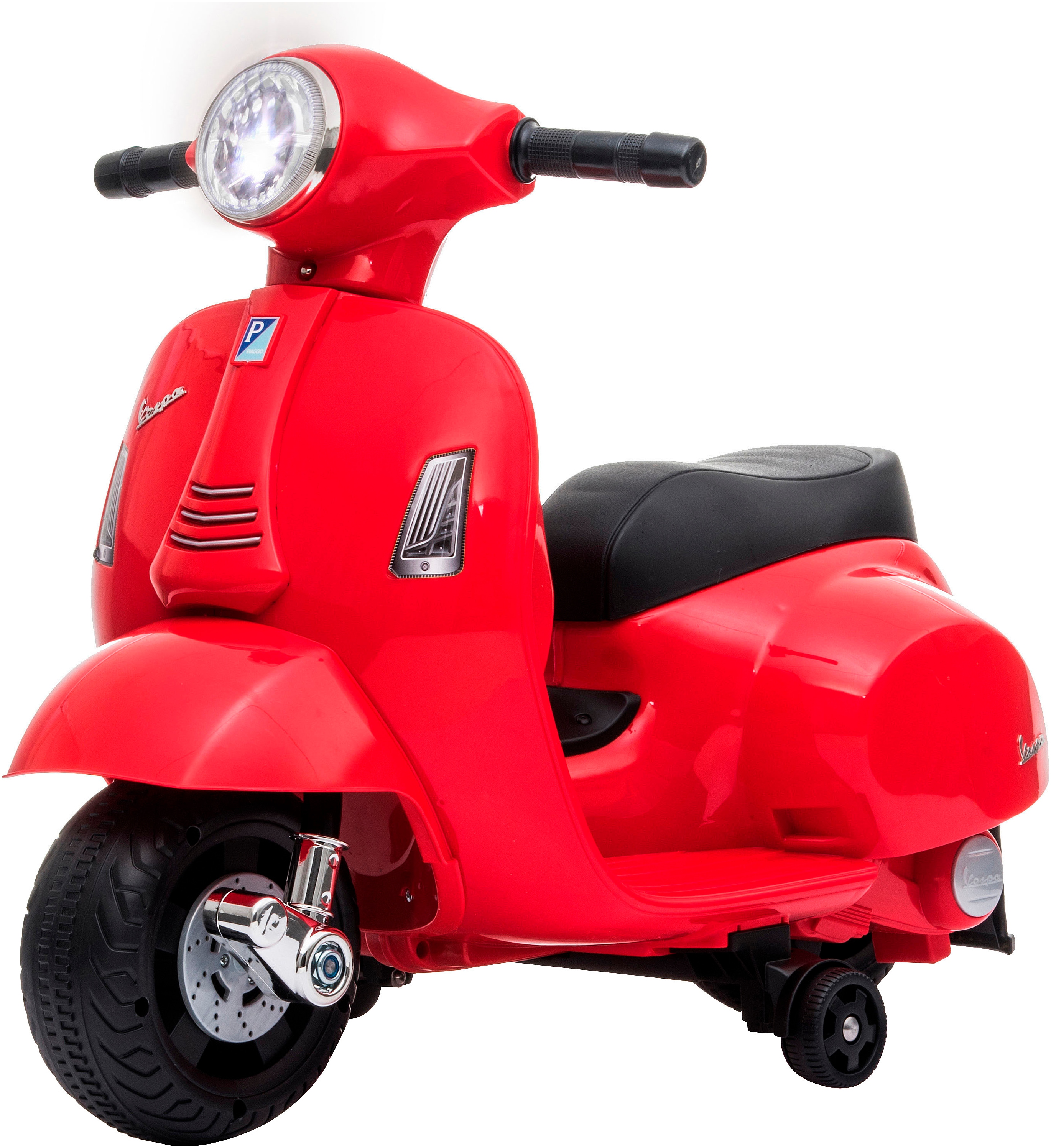 Elektro-Kinderroller JAMARA "Ride-on Vespa Mini, Li-Power 8.4", rot, Elektro-Kinderfahrzeuge, KinderB:38cm H:52cm T:66,5cm, mit Licht und manueller Hupe, B:38cm H:52cm T:66,5cm