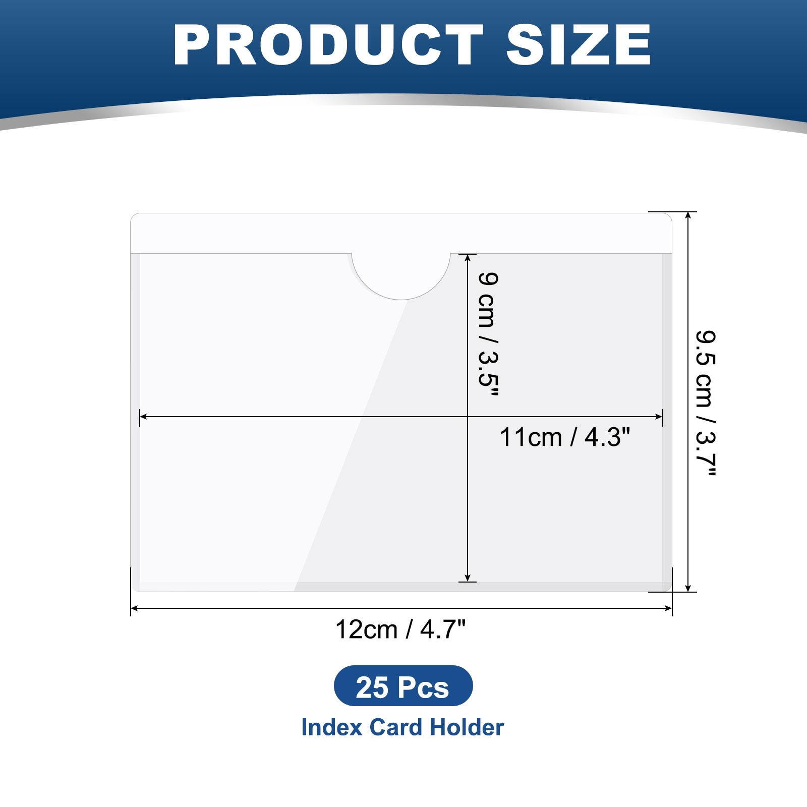 Self-Adhesive Card Pockets Clear Self Adhesive Pocket Label Holders Plastic Card Sleeves with Top Open for Library Storage Bins