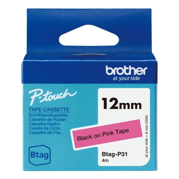 Brother Schriftband »Btag« 12 mm x 4,0 m pink, 1.2 cm Image