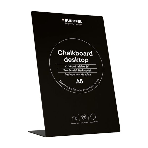 EUROPEL Kreidetafel Tischaufsteller »L-Ständer« A5 schwarz 1 Stück schwarz