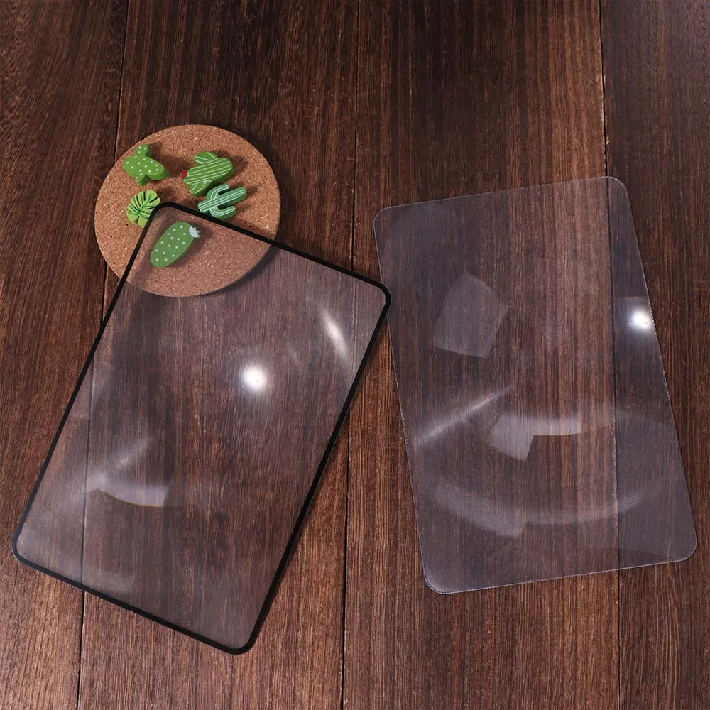 Vergrößerung X3 Große Blattlupe Buchseitenvergrößerung Multifunktionale Lesehilfe-Linse Tragbare PVC-Glaslinse Unisex Image