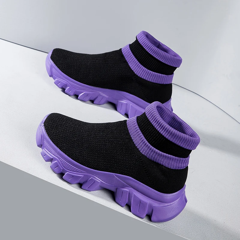 Frauen Schuhe Männer Marke Bequeme Socke Stiefel Nicht-slip Paar Stiefeletten Dicken Sohlen Tenis Luxus Schuhe Unisex Casual turnschuhe
