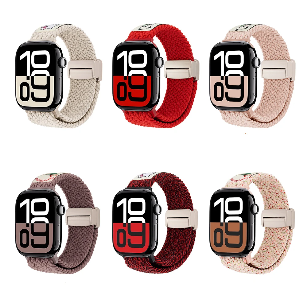 Armbänder für Apple Watch 10 Band 46 mm 42 mm 44 mm 45 mm 49 mm 41 40 mm magnetisches geflochtenes Correa-Armband Serie 10 9 8 7 6 5 SE Ultra 2 Image