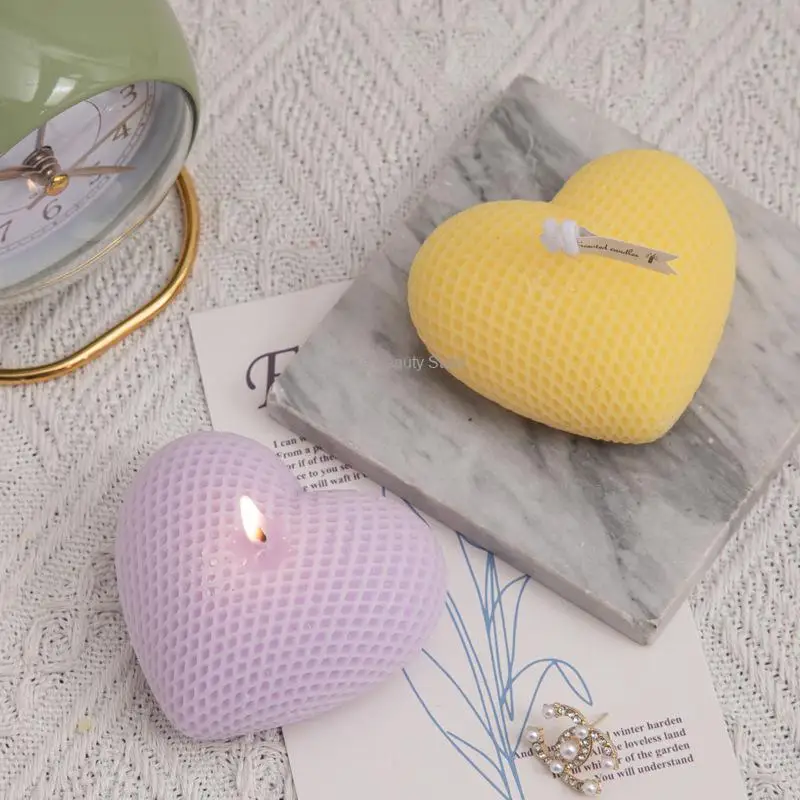 Liebe Kerzen form 3d herzförmige Silikon form Aroma therapie handgemachte Sojabohnen Wachs form Schokolade Gips form Valentinstag GIF Image