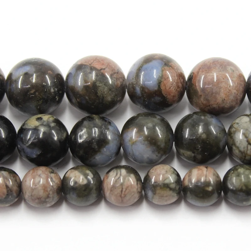 Naturale Blu Llanite Opale Glaucophane 4 6 8 10MM Rotondo Filo Allentato Perline di Pietra Per Creazione di Gioielli Bracciali Collana Orecchini