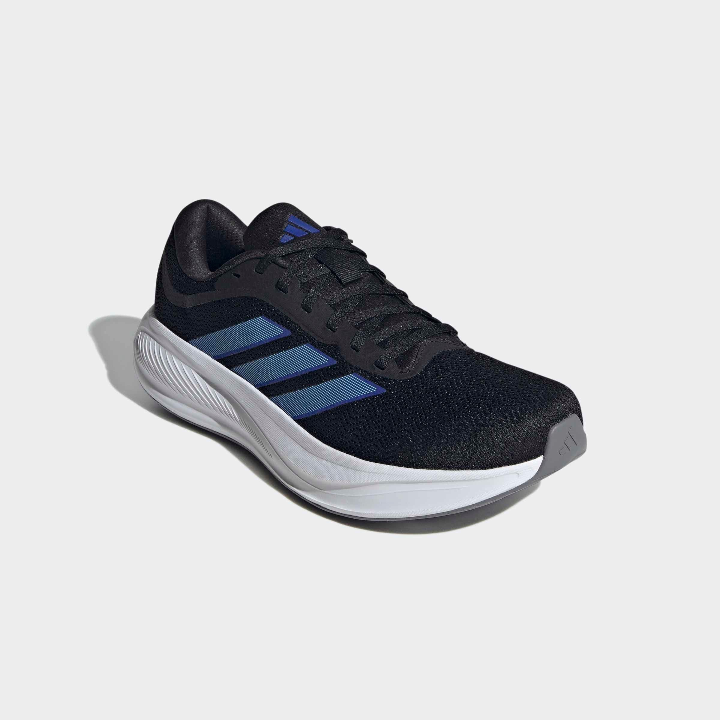 Laufschuh ADIDAS PERFORMANCE "RESPONSE RUNNER 2", Damen, Gr. 45, core schwarz, lucid blau, flash aqua, Synthetik, Textil, Schuhe Laufschuh