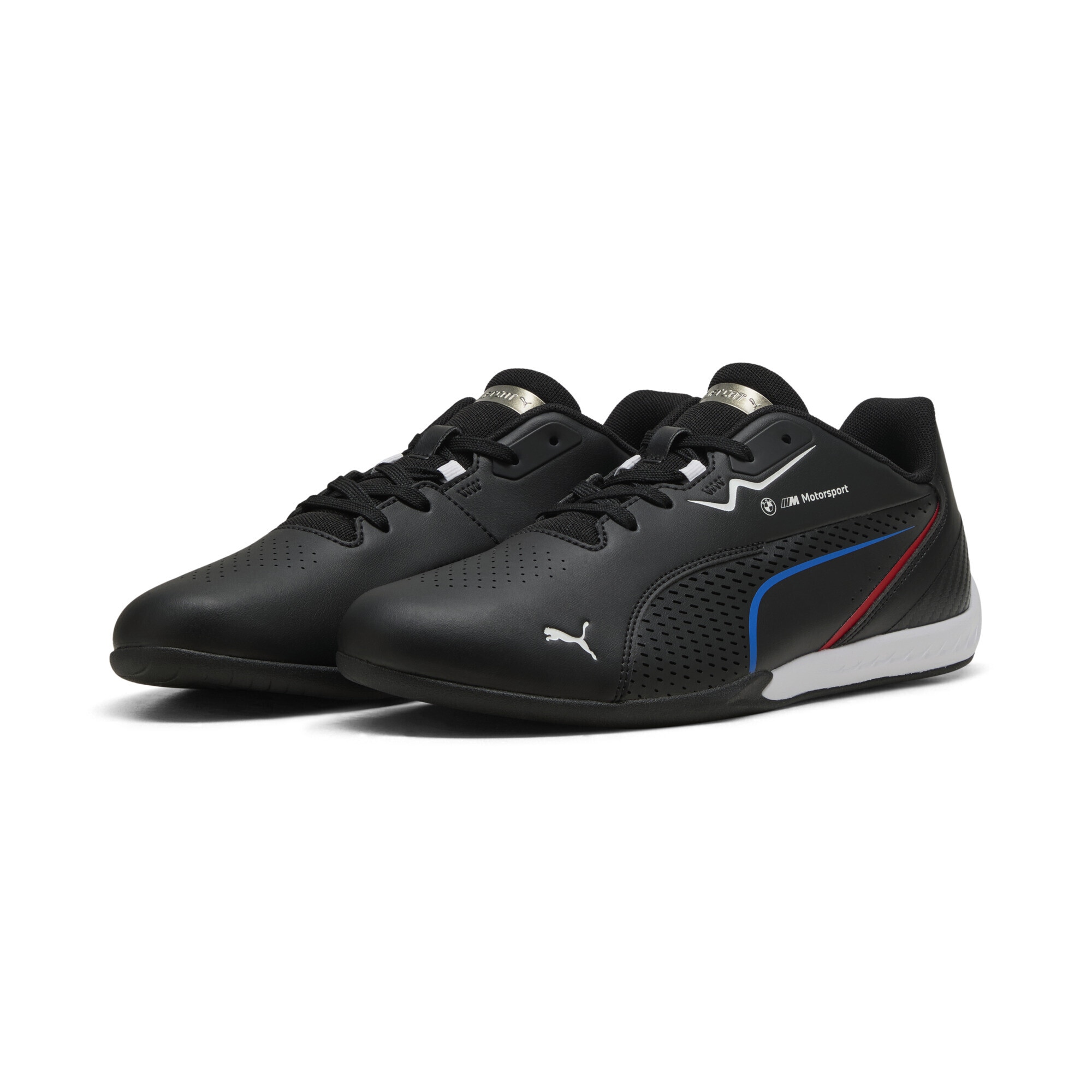 Sneaker PUMA "BMW M Motorsport Drift Cat 11 Sneakers Erwachsene", Damen, Gr. 39, schwarz, weiß, Obermaterial: Synthetik, Textil, Leder; Futter: Textil; Innensohle: Textil; Laufsohle: Gummi, Schuhe Sneaker