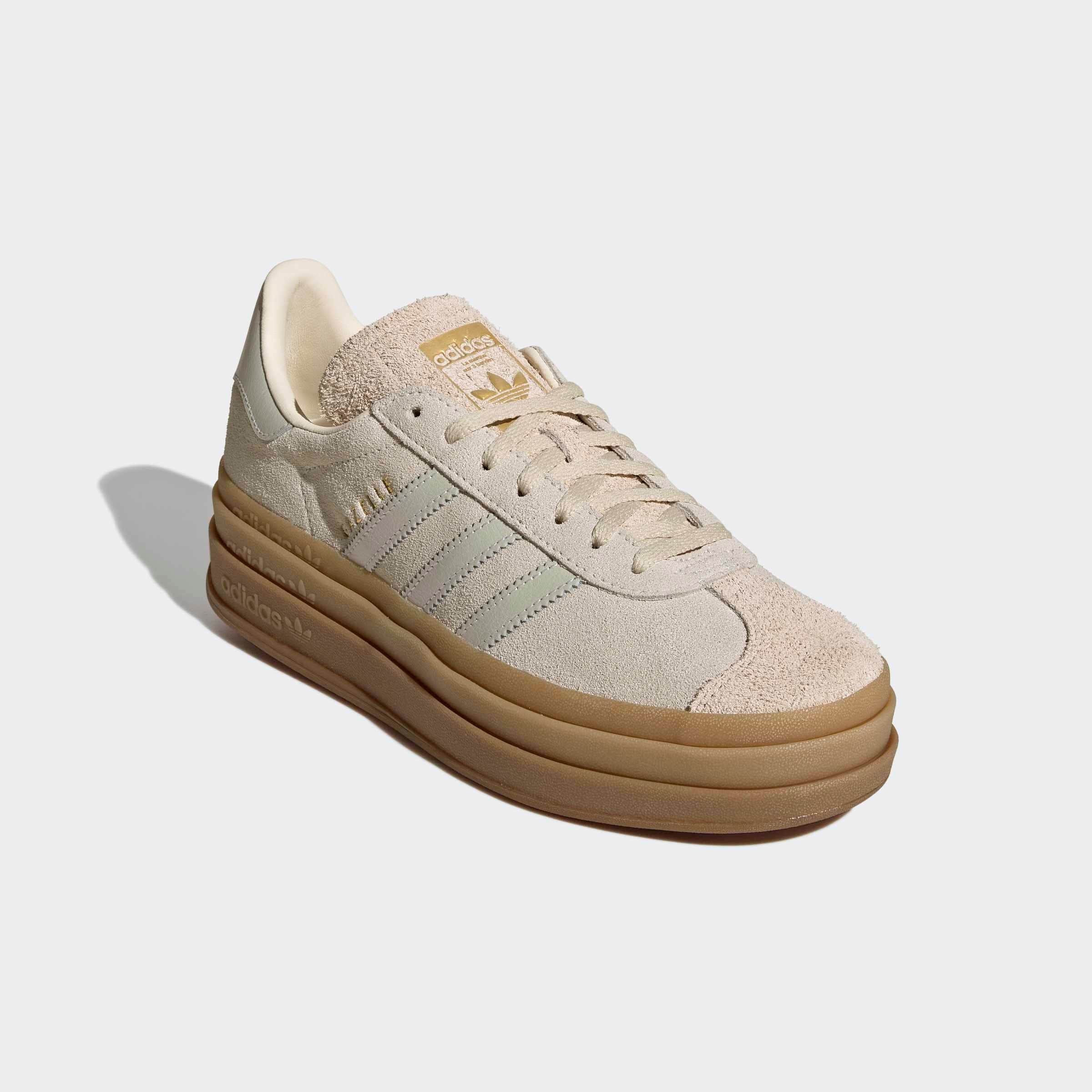 Sneaker ADIDAS ORIGINALS "GAZELLE BOLD", Gr. 41, grau one, cream weiß, cream weiß, Leder, Schuhe Sneaker
