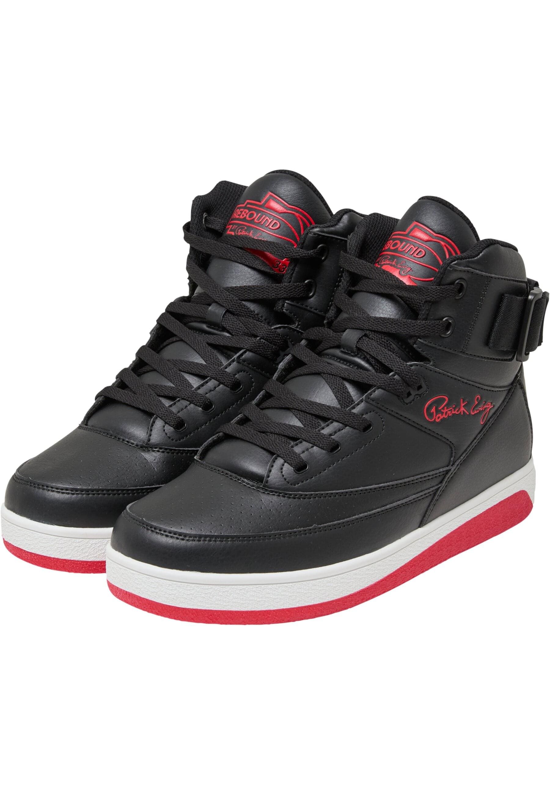 Trainingsschuh EWING "Ewing Rebound Core 33 HI with Strap", Damen, Gr. 44,5, schwarz, rot, weiß, Polyurethan, Schuhe