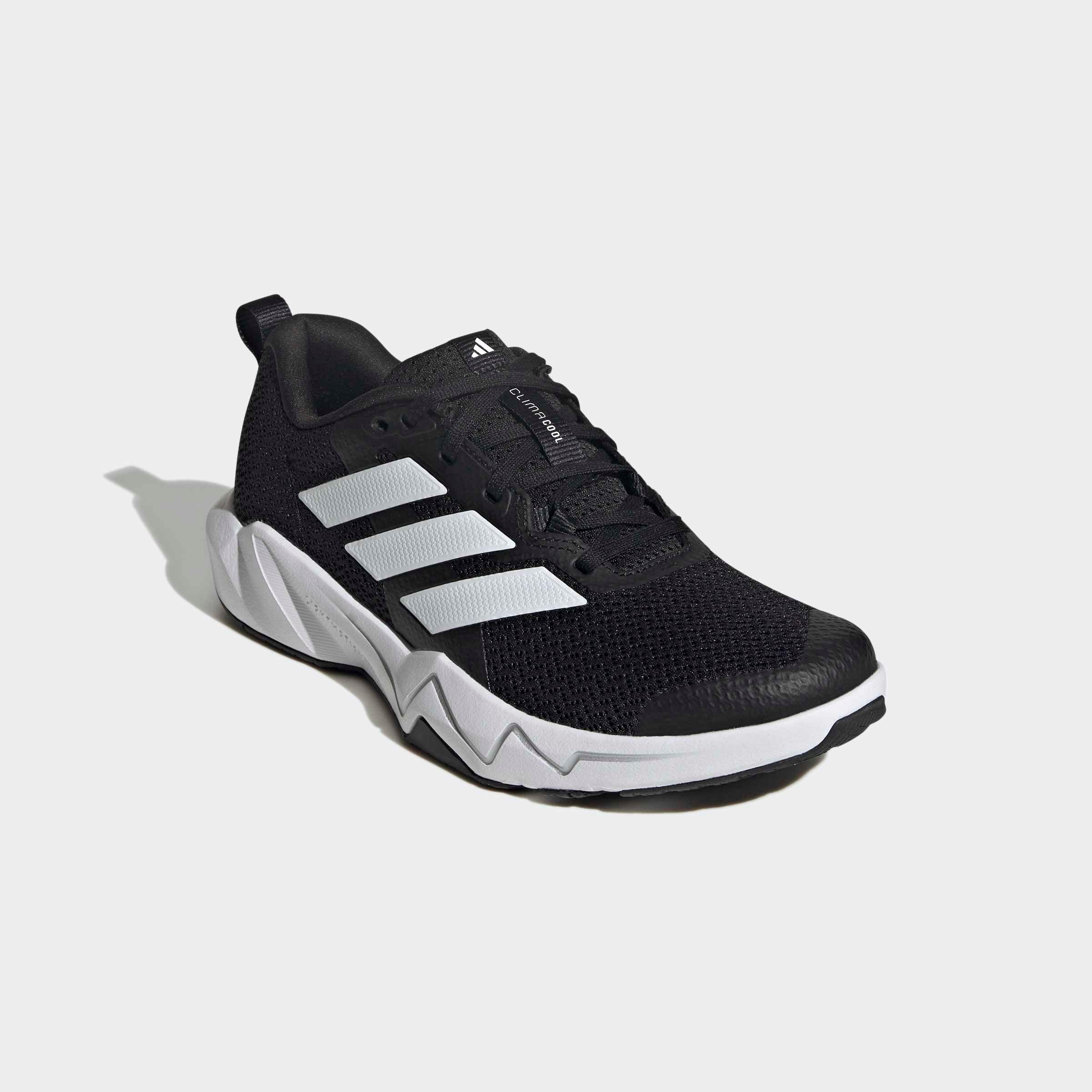 Trainingsschuh ADIDAS PERFORMANCE "RAPIDMOVE GO", Damen, Gr. 41, core schwarz, cloud weiß, silber metallic, Textil, Schuhe