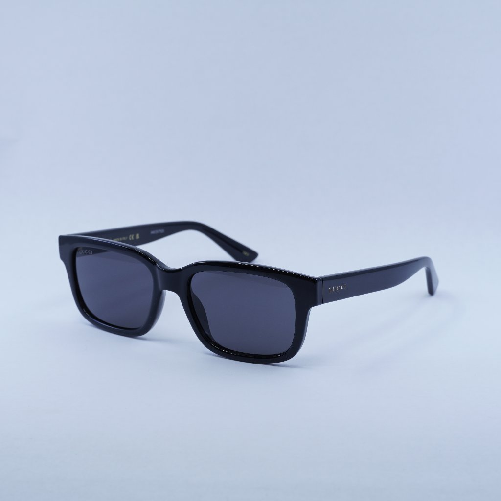 Gucci Accessories | Gucci Gg1583s 001 Sunglasses Black Square Frame, Grey Lenses | Color: Black/Gray | Size: 56 - 18 - 145