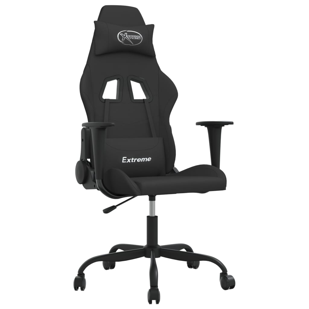 vidaXL Gaming-Stuhl Schwarz Stoff Image