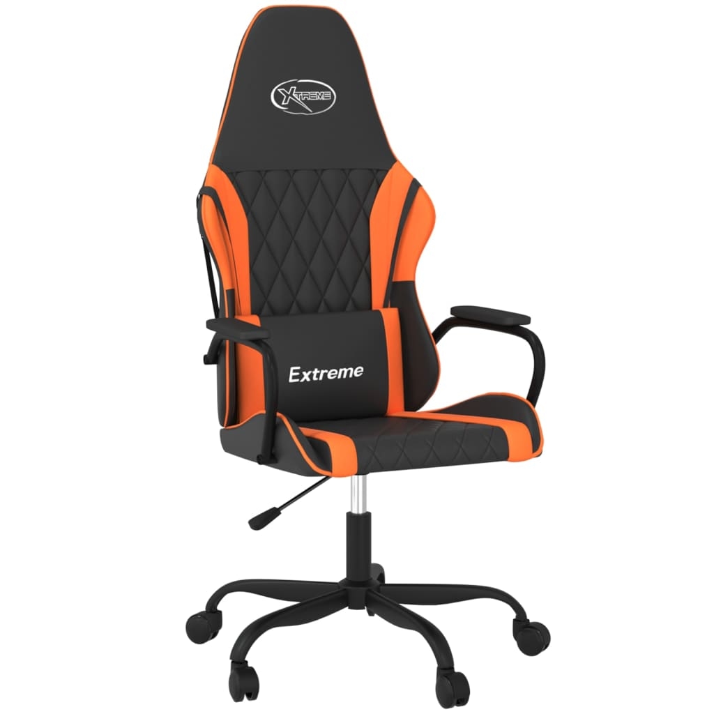 vidaXL Gaming-Stuhl Schwarz und Orange Kunstleder Image