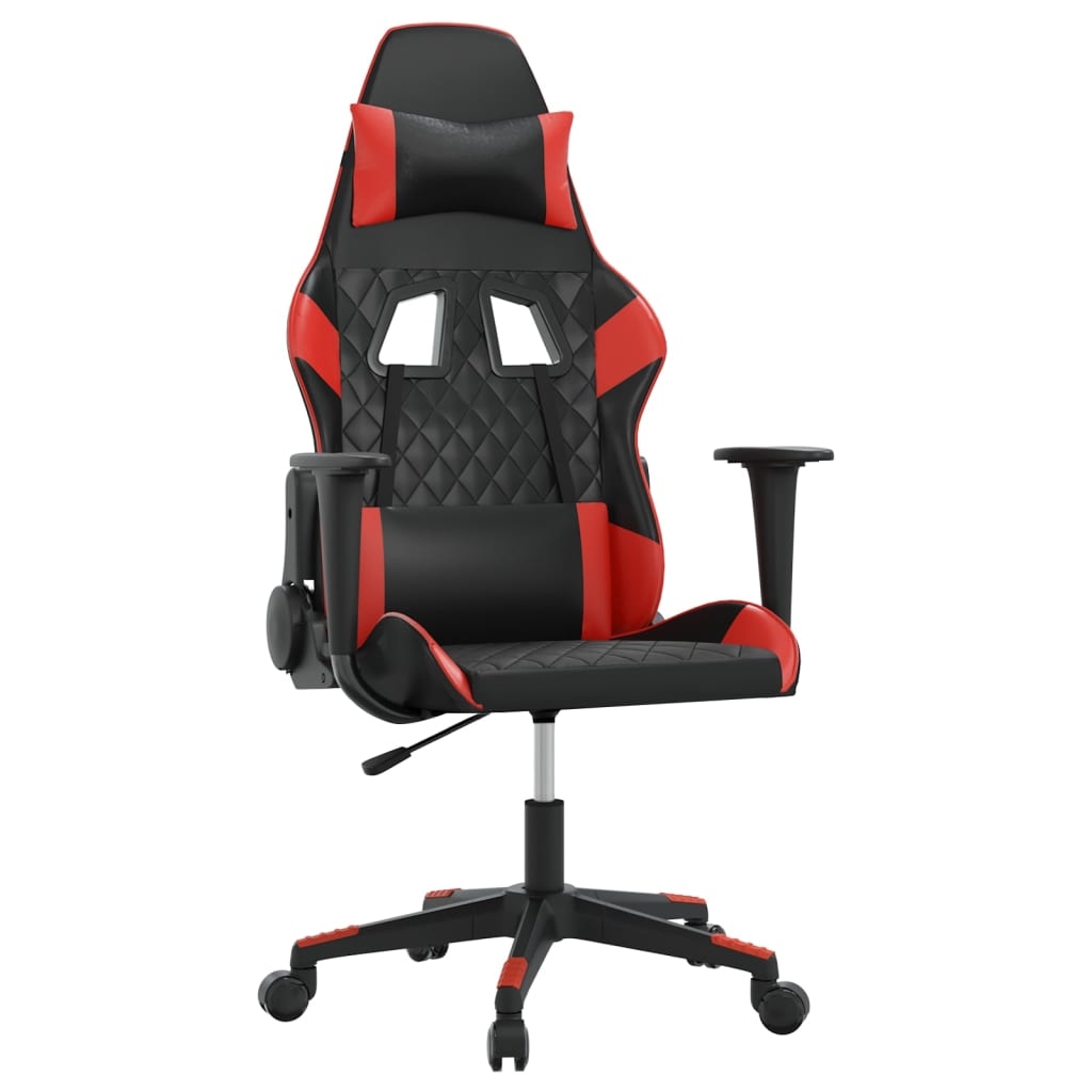 vidaXL Gaming-Stuhl mit Massagefunktion Schwarz und Rot Kunstleder Image