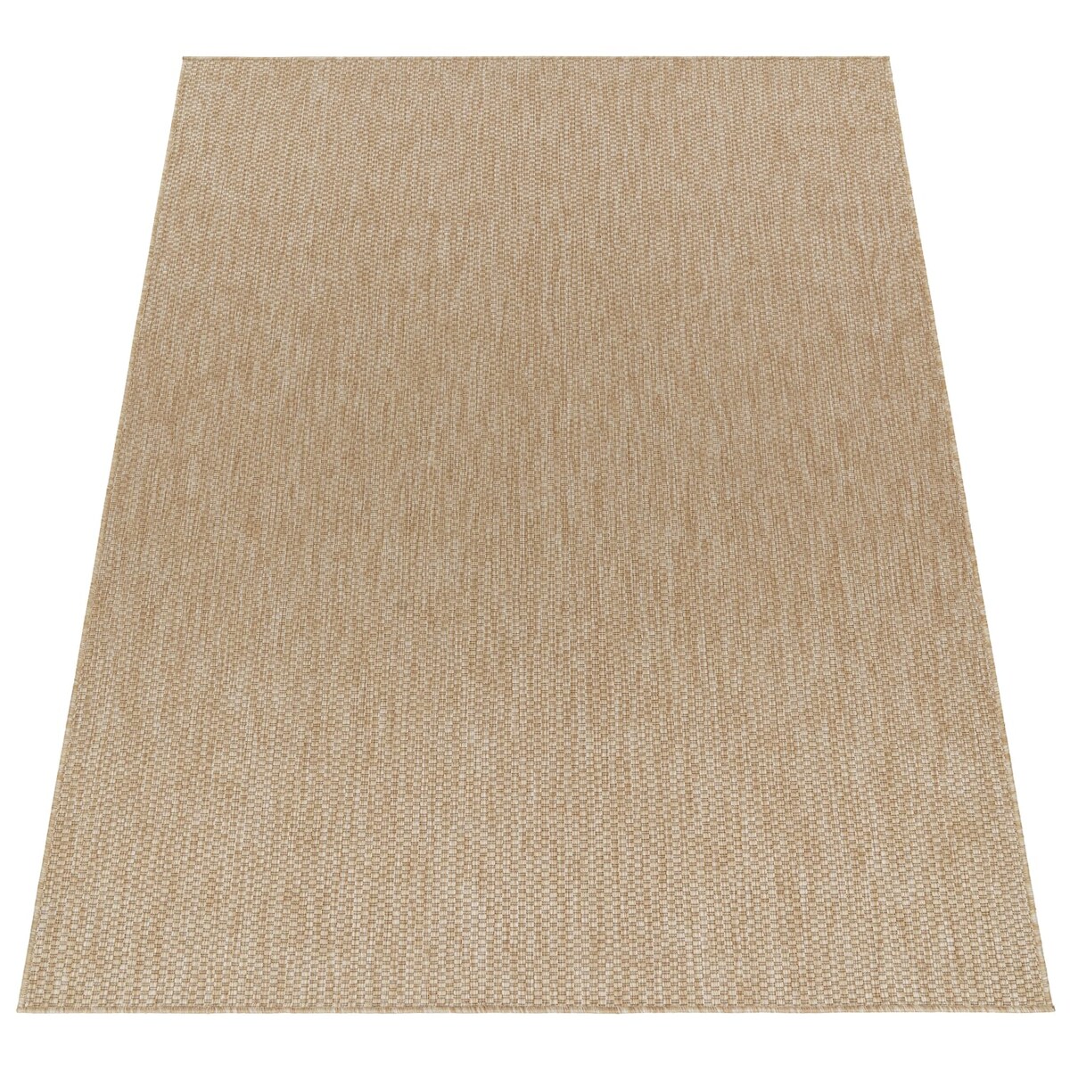 KADIMA DESIGN Teppich Kurzflor Unifarben Wohnzimmer schmutzabweisend Beige Rechteckig 160x220 | 100% Polypropylen, Rücken aus Polypropylen | pflegeleicht Image