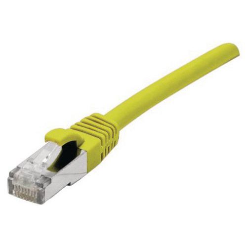 cordon patch rj45 s/ftp cat 6 3 mètres jaune