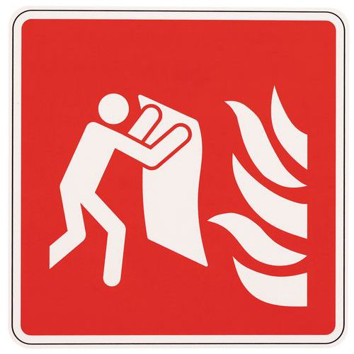 Panneau Incendie - Couverture Anti-feu- Aluminium- 200x200mm - Manutan Expert