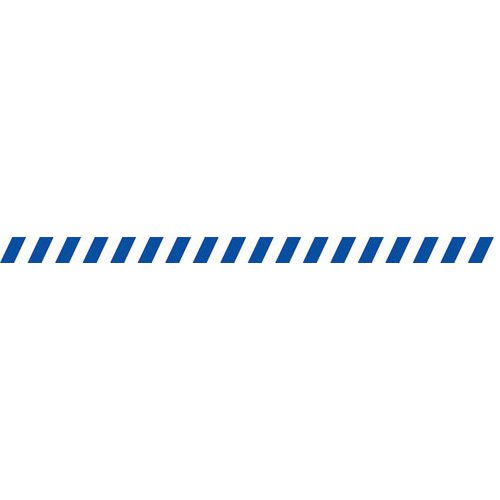 signalétique porte vitrée 52mmx1m - hachures bleus