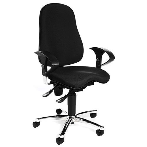Chaise De Bureau Avec Assise Orthopédique Fitness Cormorant Noir - Topstar