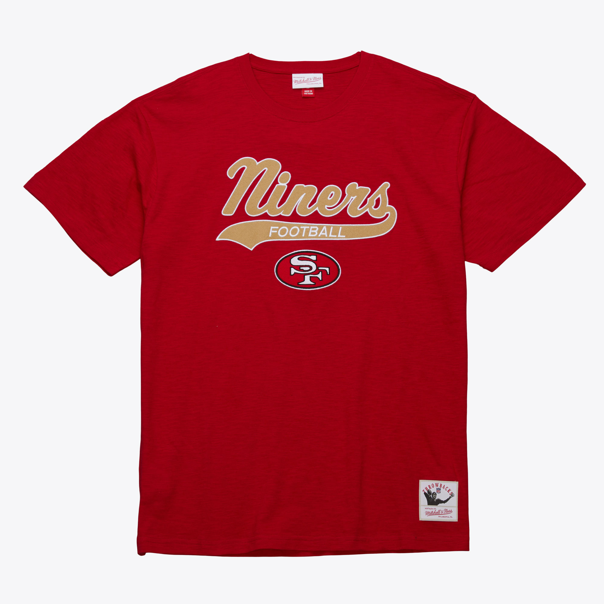 San Francisco 49ers Mitchell & Ness Legendäres Slub-T-Shirt Vintage-Logo Image
