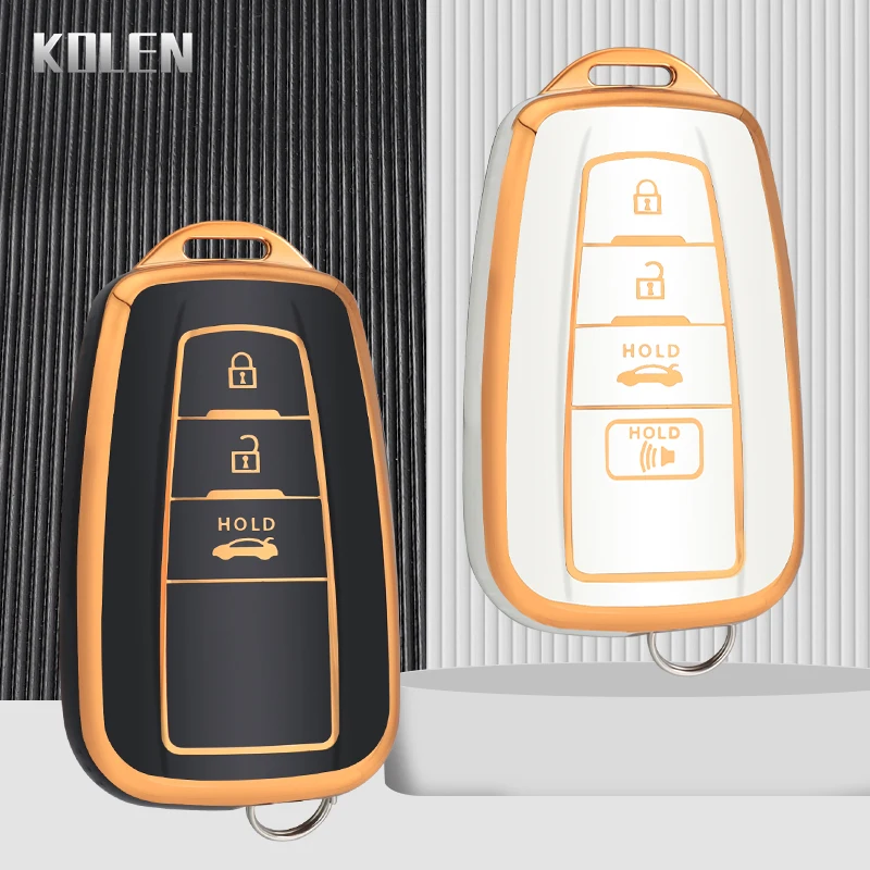 Mode TPU Auto Remote Key Fall Abdeckung Shell Fob Für Toyota Corolla Prius Camry CHR C-HR RAV4 Altis Land Cruiser prado Keyless Image