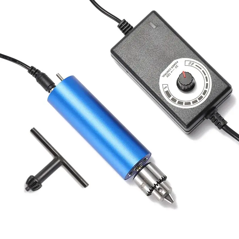 Akku-Dreh werkzeug Tragbares Mini-Dreh werkzeug mit Netzschalter, variabler Drehzahl, 13000 U/min zum Polieren, Bohren, Gravieren Image