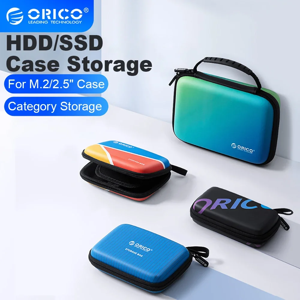 ORICO M2 SSD Gehäuse NVMe NGFF Tasche 2,5 Zoll HDD Box Tasche Tragbare Festplatte Tasche für HDD HDD Box Fall Lagerung Schutz Image