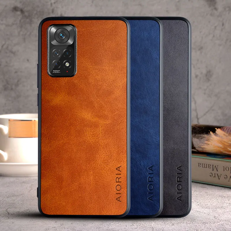 Fall Für Xiaomi Redmi Hinweis 11 Pro 11S Plus 5G coque Luxus Vintage leder Haut abdeckung funda für redmi note 11 pro fall capa Image