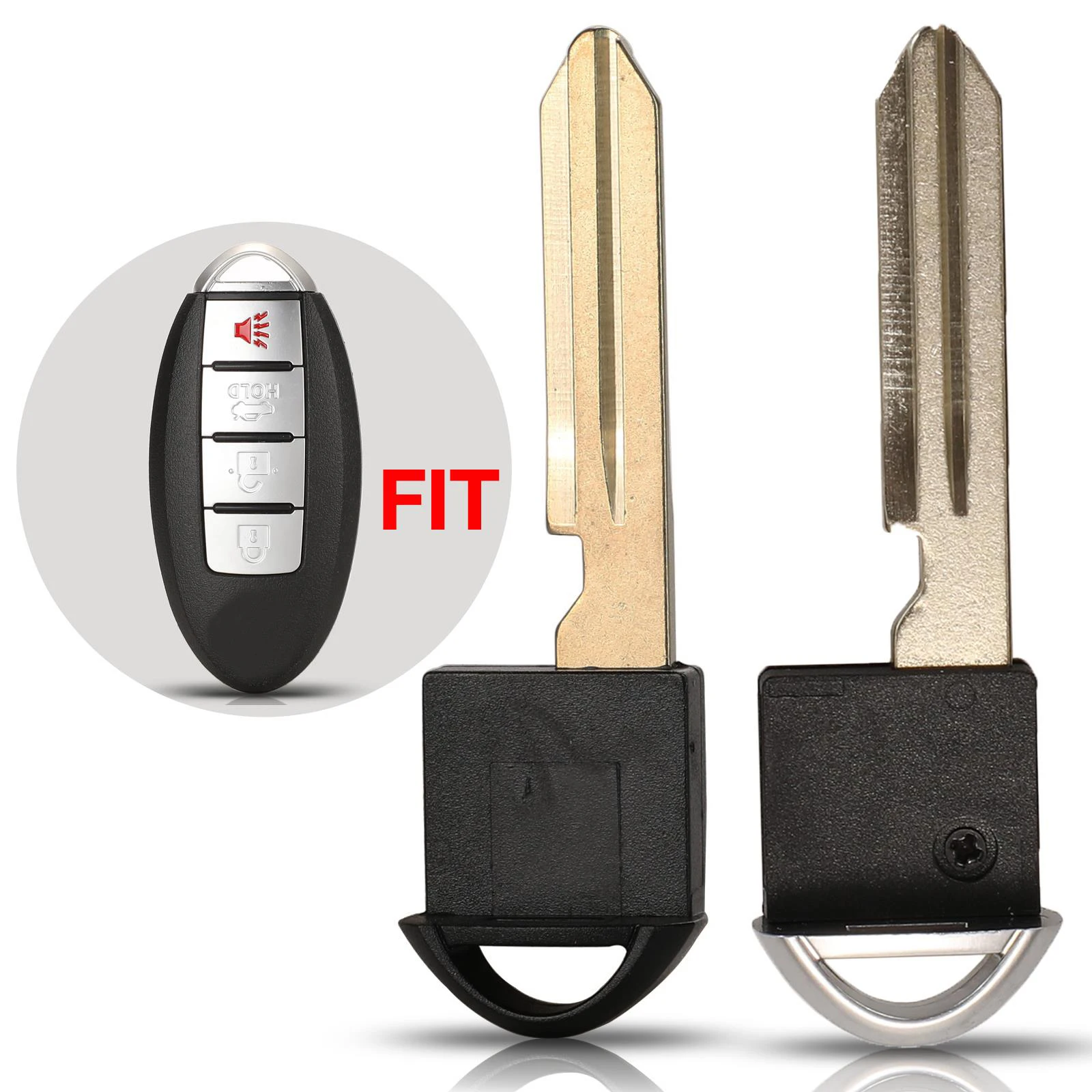 Jingyuqin 10pcs Notfall Valet Insert Auto Schlüssel blatt für Nissan Infiniti Alitma Armada Würfel Ex35 m35 m45 2011-2016 Ersatz Image