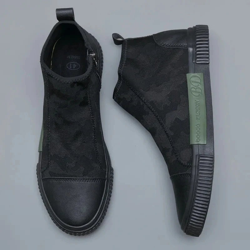 Canvas Schuhe Herren Turnschuhe Winter pelzigen Stiefeletten Herren Wohnungen Schuh Casual Sneakers für Mann High Top Sportschuhe halten warm Stiefel