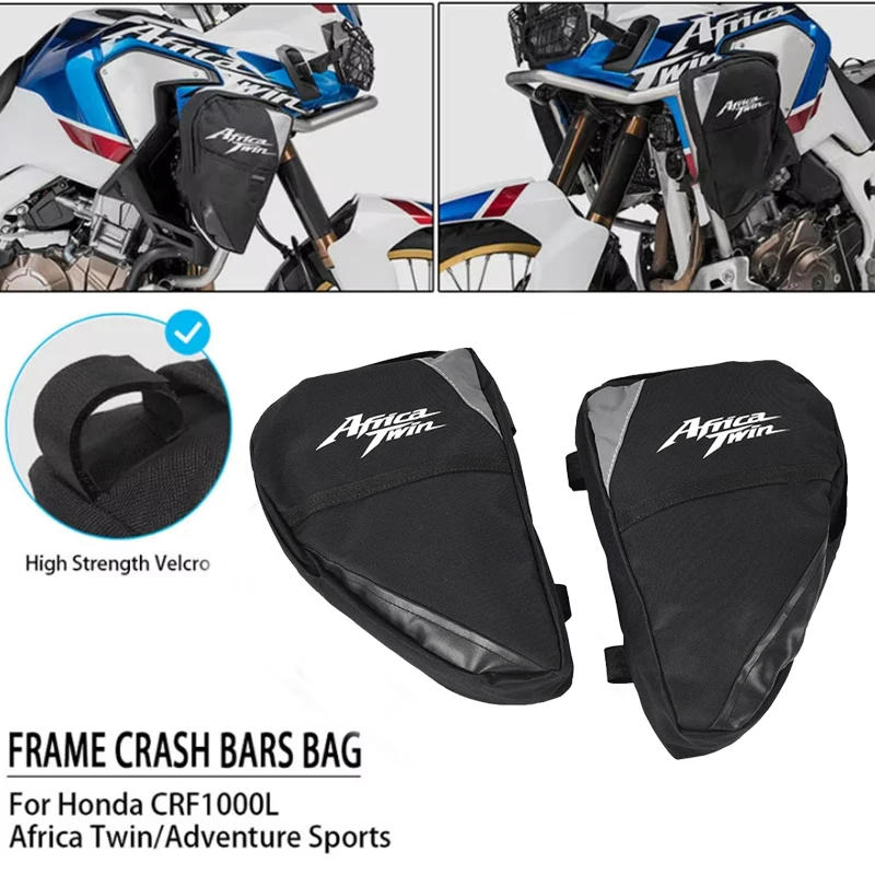 Für honda crf1000l afrika twin crf1000l abenteuer sport motorrad rahmen crash bars wasserdichte tasche werkzeug platzierung reisetasche Image