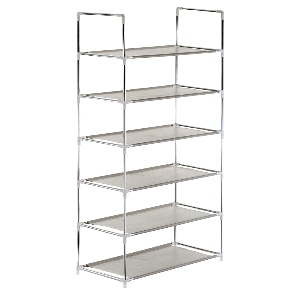 6-stufige Schuh regal Schuh turm Regal Lagerung Organizer Schrank stapelbare Regale hält 18 Paar Schuhe grau