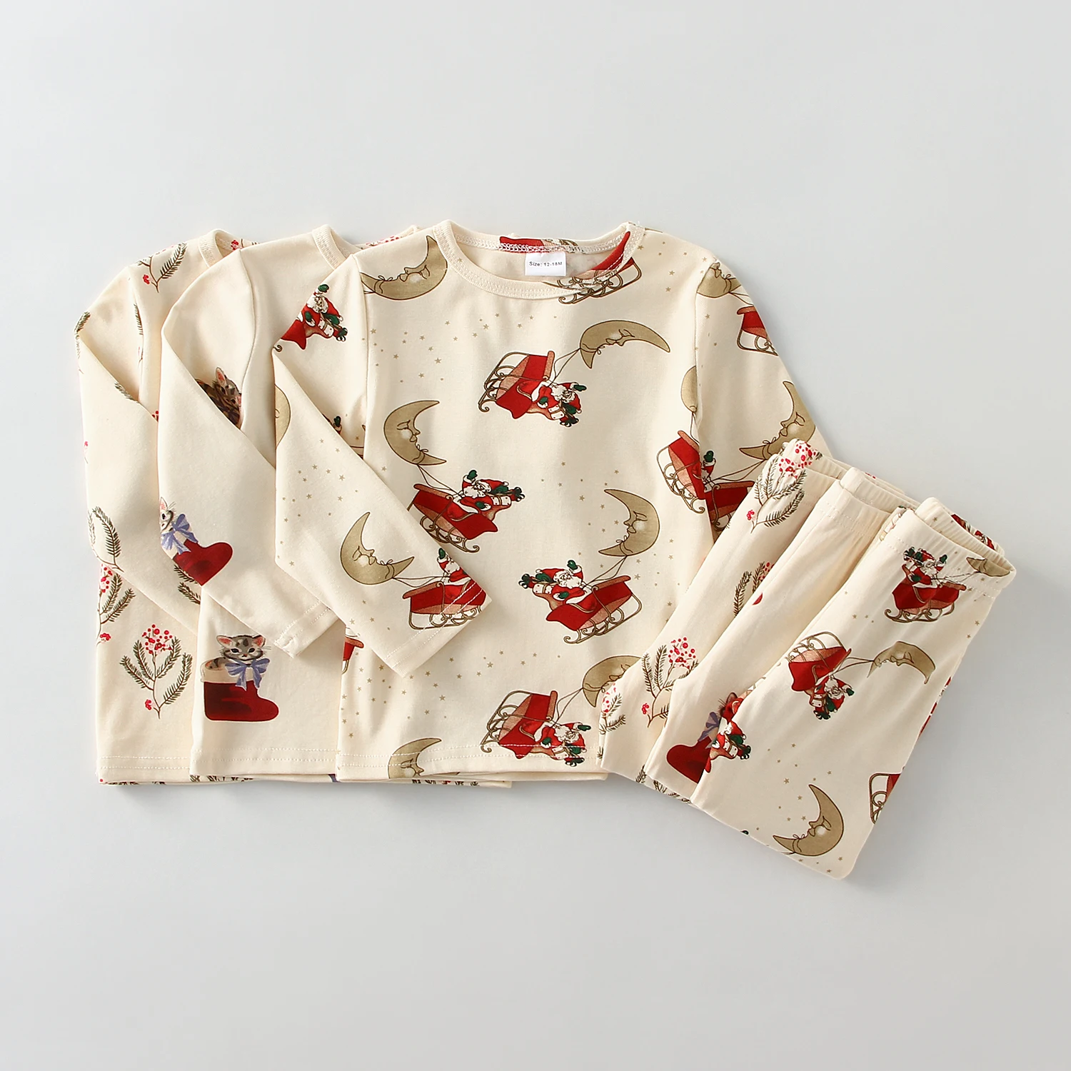 Weihnachten Kinder Junge Mädchen Pyjamas Nachtwäsche Für 1-6Y Baby Mädchen Kleidung Sets Kinder Homewear Pyjamas Sets Kinder Nachtwäsche Image