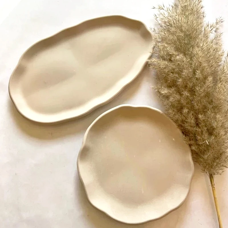 Beton Unregelmäßige Welle Tablett Silikon Form DIY Gips Zement Schmuck Lagerung Platte Casting Formen Hause Handwerk Dekor Handgemachtes Geschenk Image