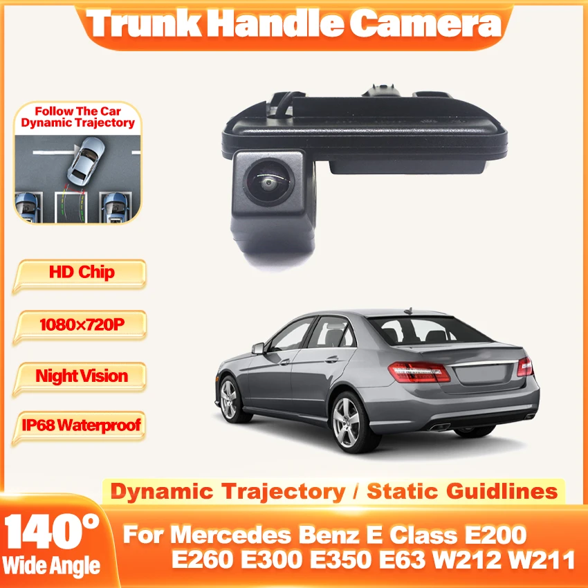 Stamm Griff Kamera Full HD CCD Hohe qualität Für Mercedes Benz E Klasse E200 E260 E300 E350 E63 W212 W211 Rückansicht Rückfahr Image