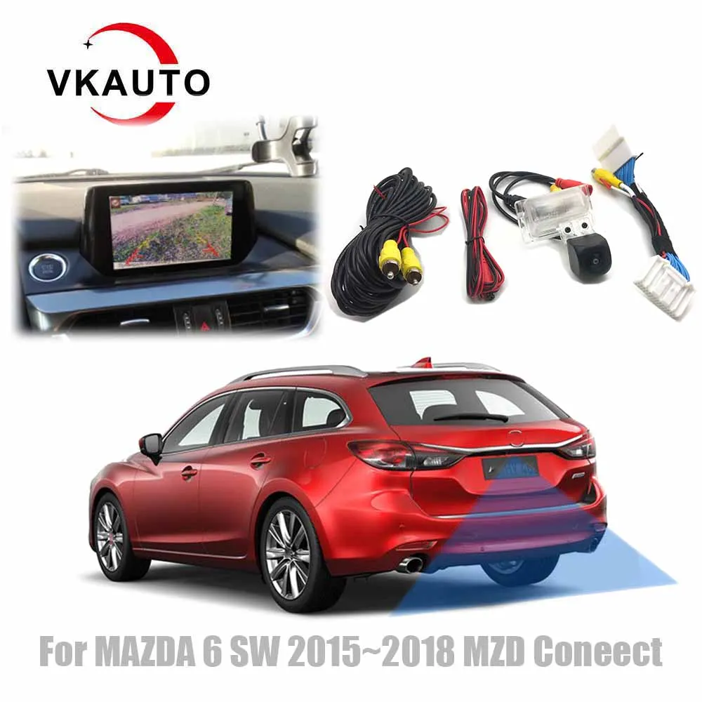 VKAUTO Für MAZDA 6 SW 2015 ~ 2018 MZD Coneect Hinzufügen After-market rückspiegel kamera Backup Reverse parkplatz Kamera Image